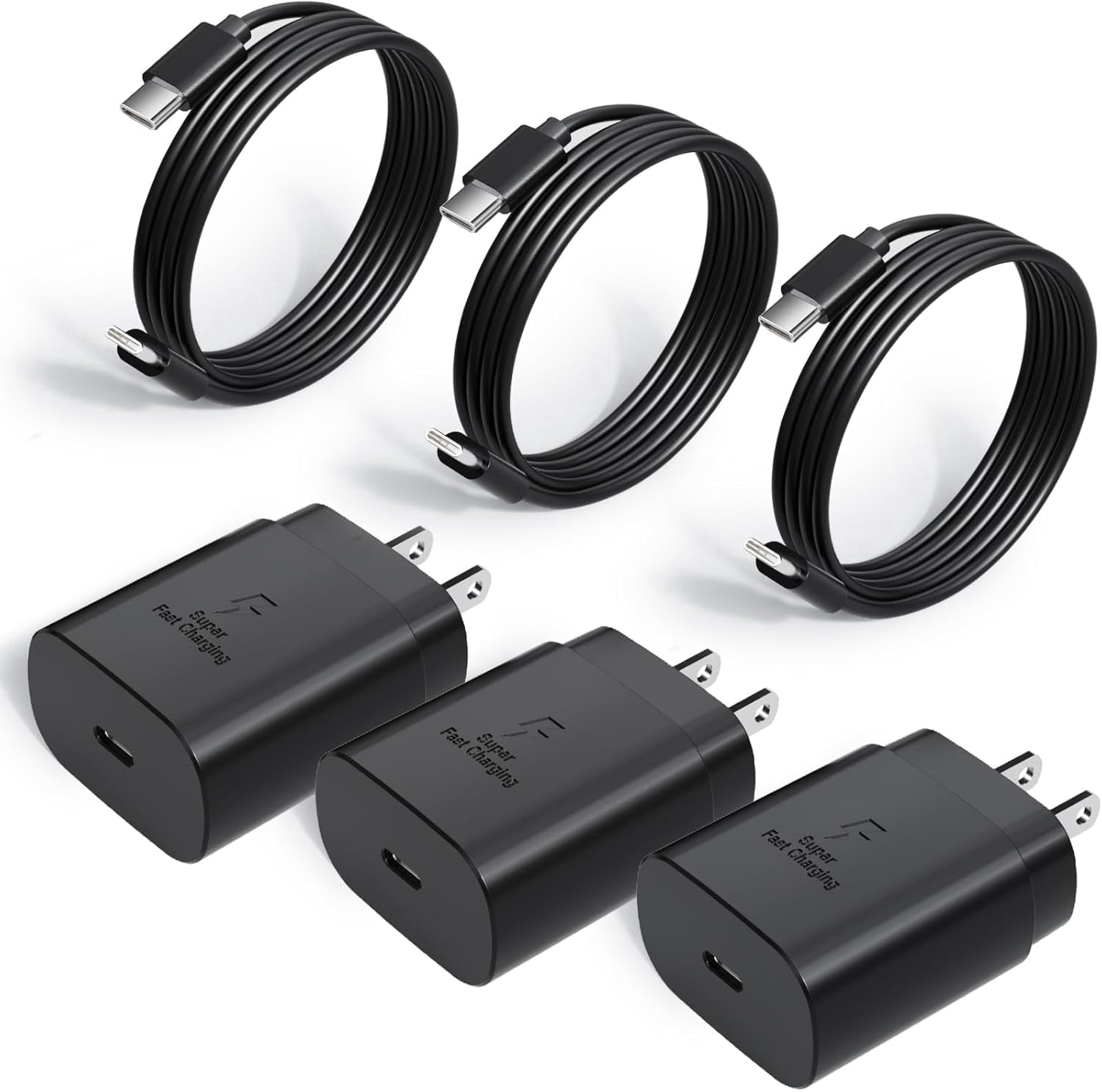 45 W USB C Charger Block,Super Fast Charge Type-C Adapter, USB Wall Charger for Samsung S22/22 +/S21/S20, and More. (Black) (609)