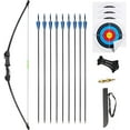 thumbnail image 1 of 45" Youth Bow and Arrows Set for Kids 8-12 Teens Recurve Archery Beginner Gift Longbow Kit, Outdoor Hunting Play Gift Toys, 9 Arrows, 4 Target Face for Backyard Game Age 12-14 14-16, 1 of 7