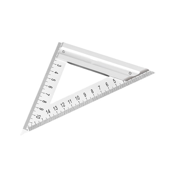 45 and 90 Degree Layout Ruler Triangle Square With Stainless Steel Measuring Body for Woodworking and Repair Jobs