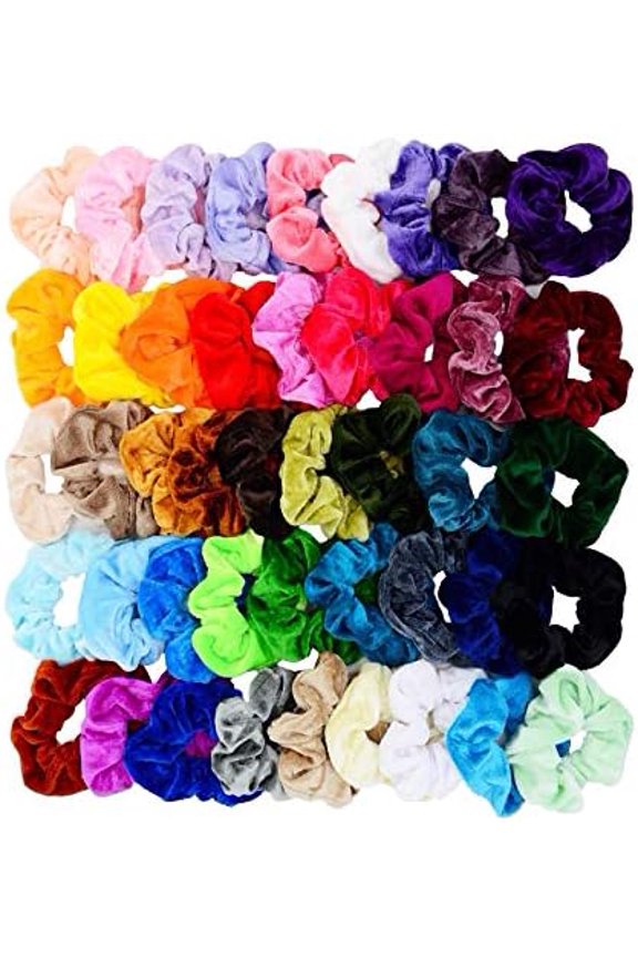 45 count Hair Scrunchies Elastics Hair Bands Scrunchy Hair Ties Ropes Scrunchie for Women Girls Hair Accessories - for Holiday Seasons