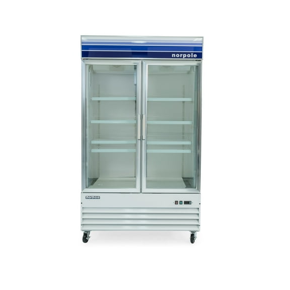 Norpole 45 cu. ft. Frost Free Commercial Upright Merchandiser Freezer in White in White