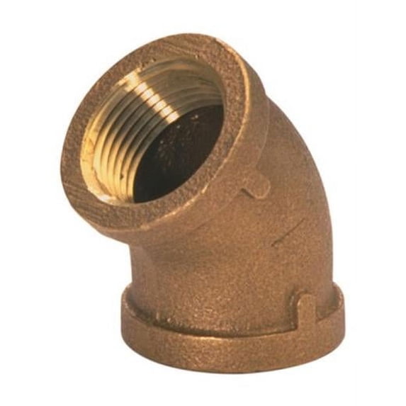 45 deg Lead Free Threaded Brass Elbow 0.75 in.