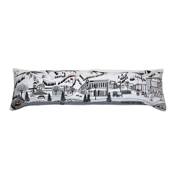 45 in. Aspen Daylight Skyline Lumbar Decorative Pillow, White