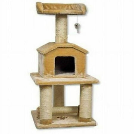 45 in. Beige Cat Tree Condo Furniture