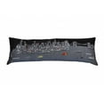 thumbnail image 1 of 45 in. Nyc Nighttime Skyline Lumbar Decorative Pillow, Black, Grey & White, 1 of 1