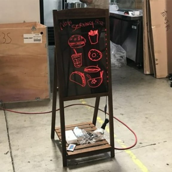 45 in. Portable Flashing Writing Sign Board, Stylish Flashing Erasable Multi-Color LED Message Menu Sign