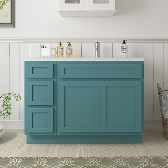 45 in. W x 21 in. D x 32.5 in. H Bath Vanity Cabinet without Top in Sea Green