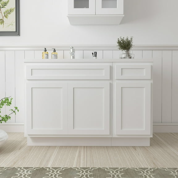 45 in. W x 21 in. D x 32.5 in. H Bath Vanity Cabinet without Top in White