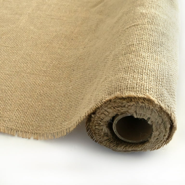 45 in. x 75 ft. Gardening Burlap Roll - Natural Burlap Fabric for Weed  Barrier, Tree Wrap Burlap, Rustic Party Decor