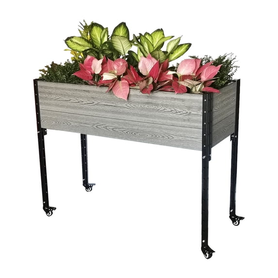 45-inch Urban Mobile Garden Wood Texture/ Grey
