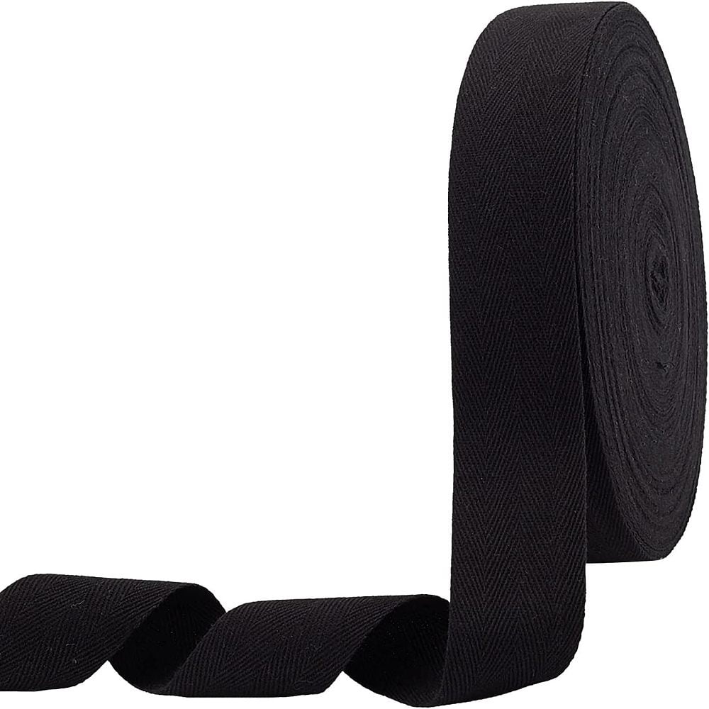 45 m Cotton Cotton Twill Tape Ribbons Herringbone Ribbons for for Home Decoration Wrapping Gifts & DIY Crafts Decorative Black 40mm