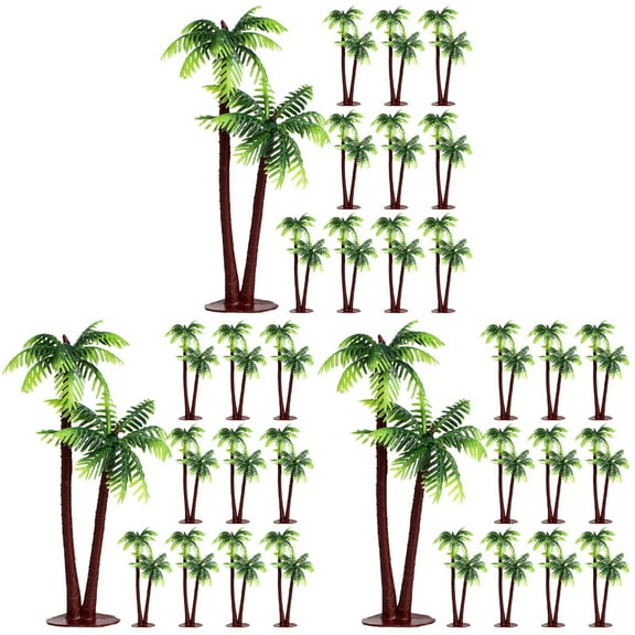 45 pcs  Miniature Palm Tree Fish Tank Plants Plastic Aquarium Plants Aquarium Decoration