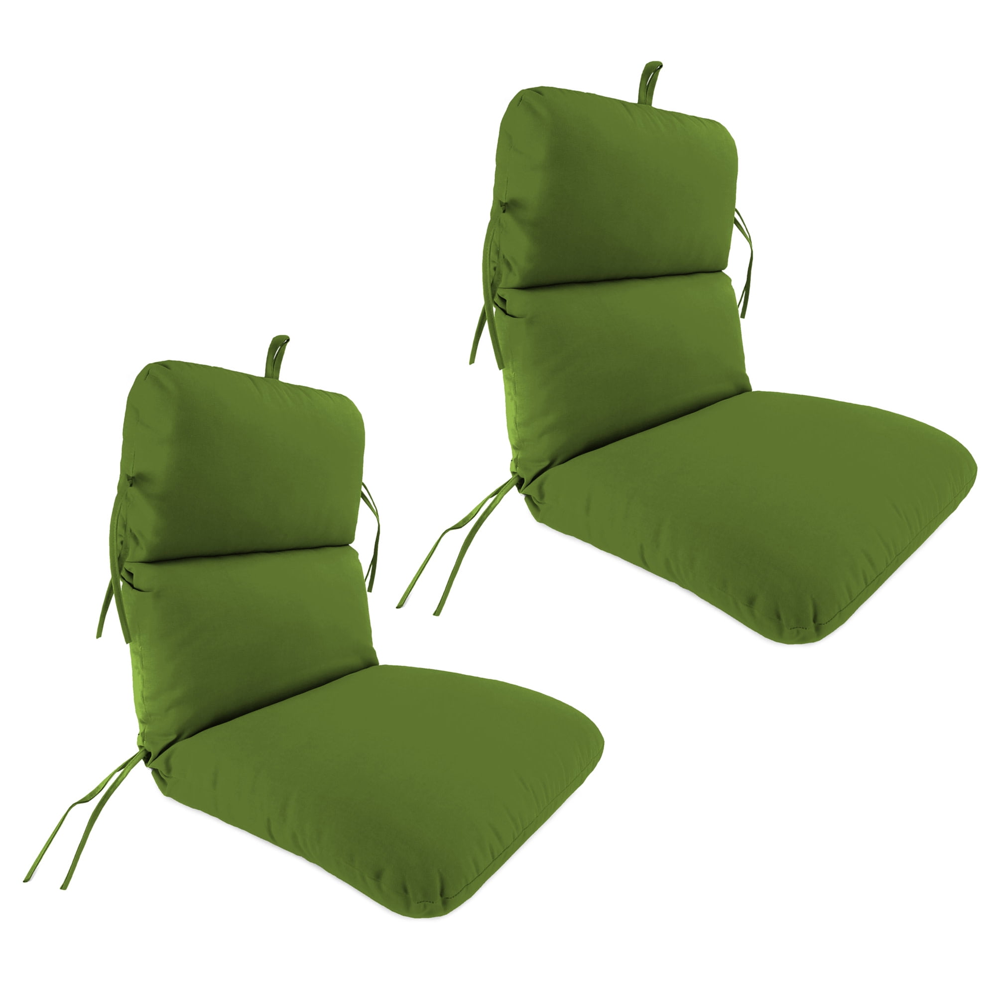 45" x 22" Rectangular Outdoor Chair Cushion with Ties and Hanger Loop (2 Pack)