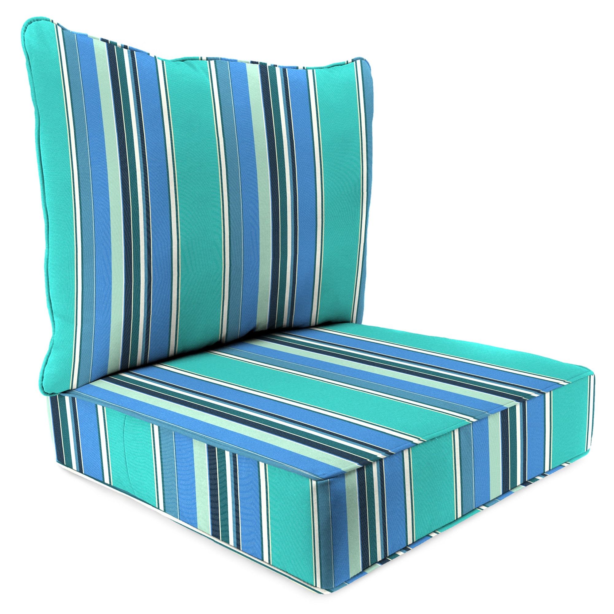 45" x 24" Rectangular Outdoor Deep Seat Chair Cushion Set with Welt