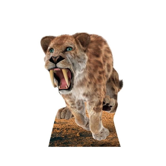 45 x 33 in. Saber Tooth Tiger Cardboard Cutout