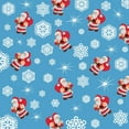 thumbnail image 1 of Christmas Thumbs Up Santas on Blue by the yard 100% Cotton Fabric, 1 of 2