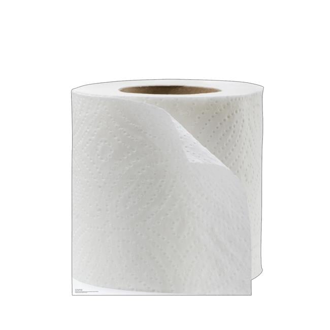45'' White Cardboard Toilet Paper Roll Standee