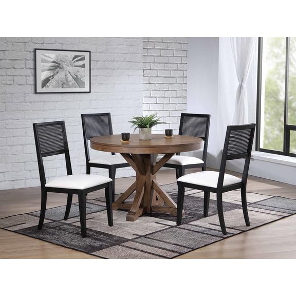 45"x 45" Pierce Dining Table & Robin 5-Piece Dining Set in Dune