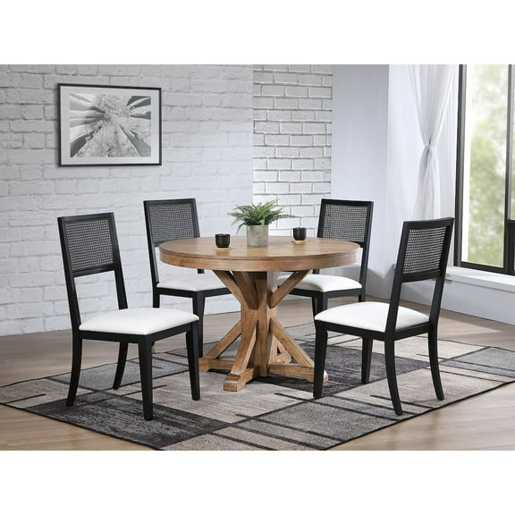 45"x 45" Pierce Dining Table & Robin 5-Piece Dining Set in Dune