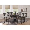 thumbnail image 1 of 45 x 45 x 63 in. Antiqued Grey Stone Black Stone Napoleon Back 7-Piece Bella Dining Set, 1 of 1