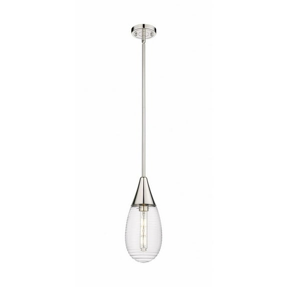450-1S-PN-G450-6SCL-Innovations Lighting-Malone - 1 Light Stem Hung Pendant In Contemporary Style-14.63 Inches Tall and 6 Inches Wide-Polished Nickel