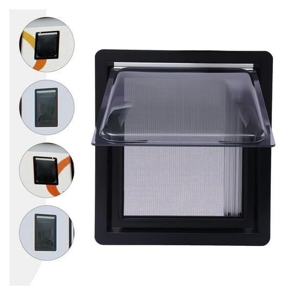 450*500mm Push Out Window RV Caravan Hinged Hatch Vent Skylight Blind & Screen ,Weather Tight