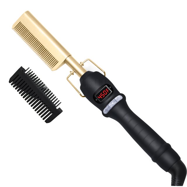 450°F Hot Comb Electric for Wigs,Pressing Combs for Black Hair,Electric