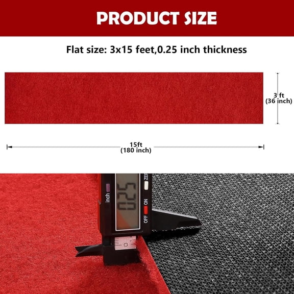 450 GSM Extra Thick Waterproof Red Carpet Runner for Events Decorations