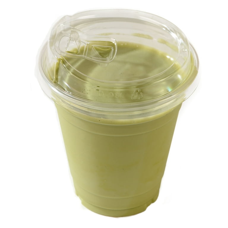 Disposable plastic Transperent juice cup with lid