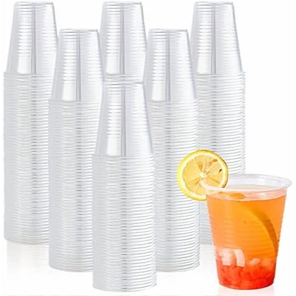 450 Pack 12 oz Clear Plastic Cups, Cold Disposable Plastic Drinking Cups for Parties, Picnic, BBQ, Travel, and Events