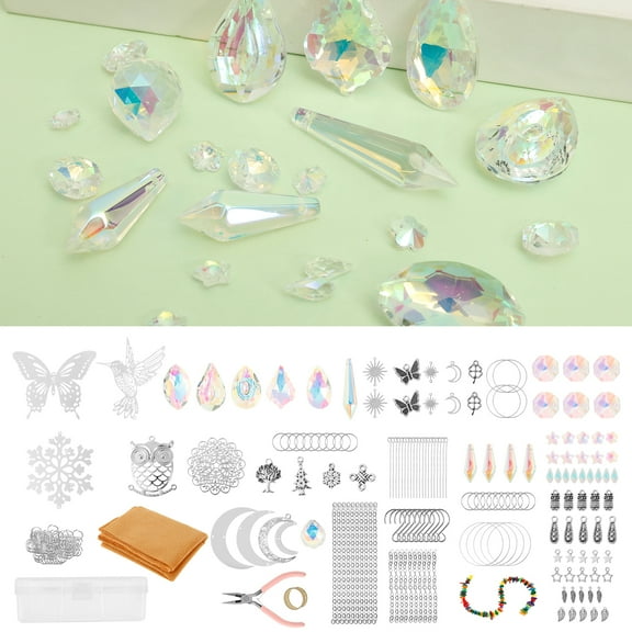 450 Pcs Suncatcher Kit Creative Sun Catcher Arts and Crafts Decorative DIY Suncatchers Hanging Sun Catcher Making Kit for Home Bedroom Office