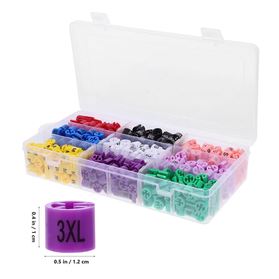 FELTECHELECTR Hanger Size Marker Tags Assorted Color 450Set 0.5X0.5X0.4In