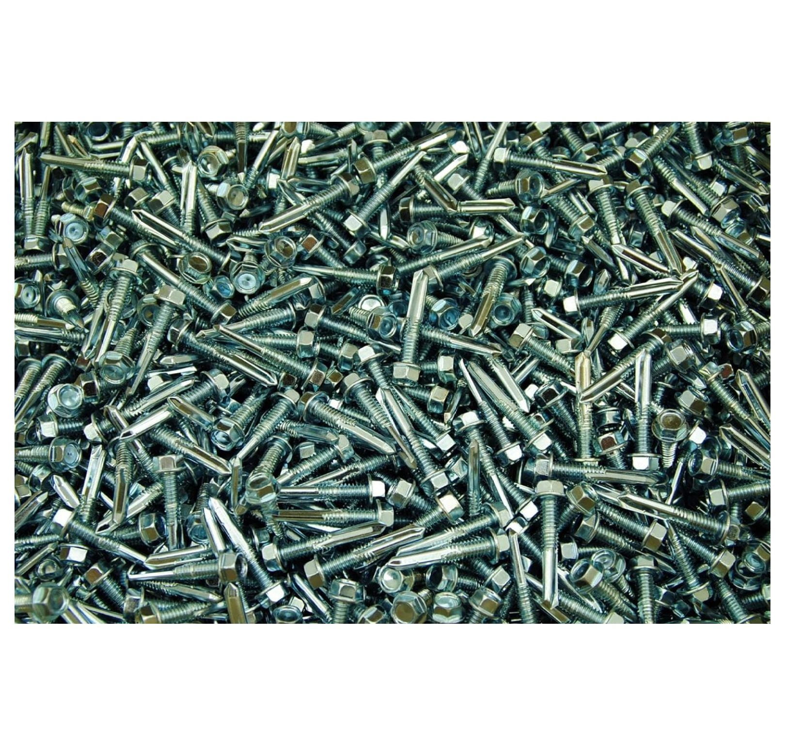 12-24 X 1-1/4\" 410 Stainless Steel Hex Washer Head TEK 5 Self Drilling Screw (50 Pack
