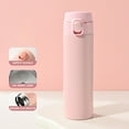 thumbnail image 1 of 450 ml stainless insulated water cup with handle and flip cover; bounce-lid travel mug, 1 of 6
