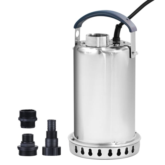 4500 GPH 1.6 HP Submersible Water Pump, Corrosion Resistant Full Stainless Steel Design for Pool Draining and Dirty Water Removal from Basements, Garden Ponds, Sump Pits and Hot Tubs