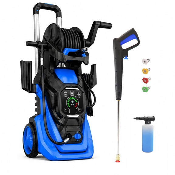 4500 PSI 3.0 GPM Power Washer with Smart Control and 15 Levels of Adjustment, Home Use Electric Power Washer, Removable Foam Sprayer for Car, Home, Driveway, Patio, Fence, Yard, Vinyl cleaning