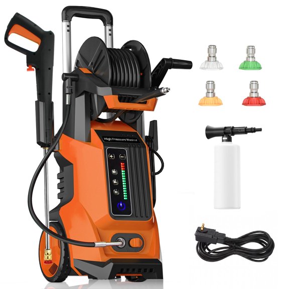 4500 PSI 3.0 GPM Power Washer with Smart Control and 15 Levels of Adjustment, Home Use Electric Power Washer, Removable Foam Sprayer for Car, Home, Driveway, Patio, Fence, Yard, Vinyl cleaning