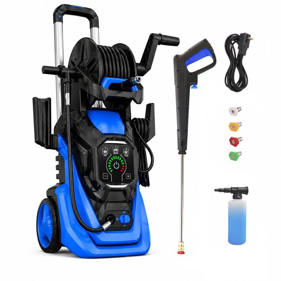 4500 PSI 3.0 GPM Power Washer with Smart Control and 15 Levels of Adjustment, Home Use Electric Power Washer, Removable Foam Sprayer for Car, Home, Driveway, Patio, Fence, Yard, Vinyl cleaning