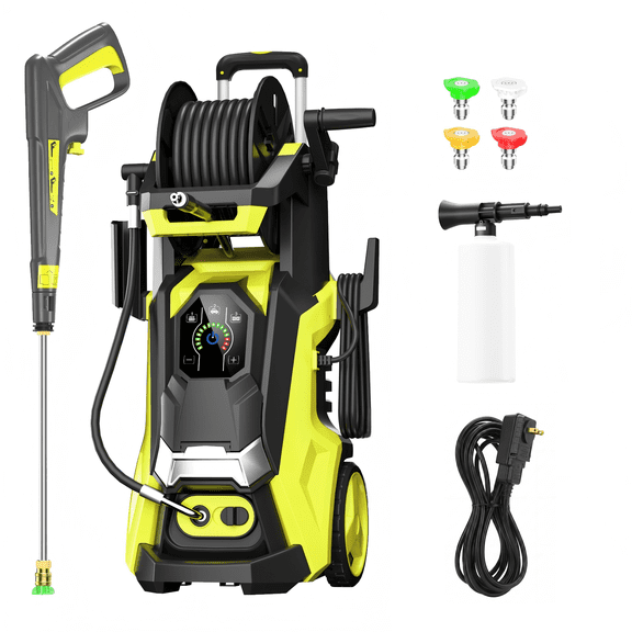 4500 PSI 3.0 GPM Power Washer with Smart Control and 15 Levels of Adjustment, Home Use Electric Power Washer, Removable Foam Sprayer for Car, Home, Driveway, Patio, Fence, Yard, Vinyl cleaning