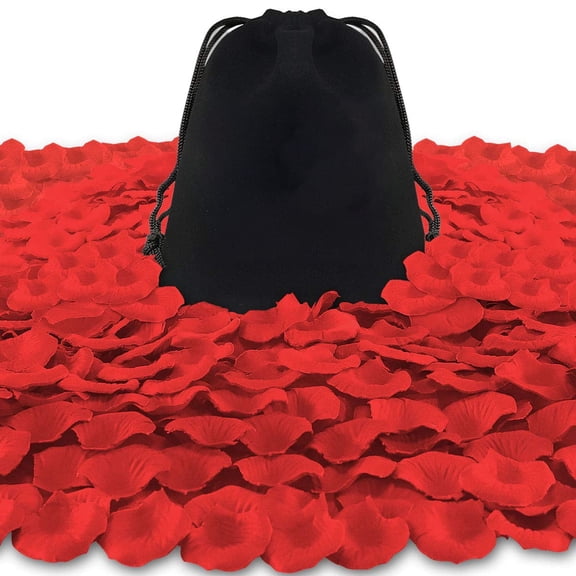 4500 Pack Synthetic Red Rose Petals, Ultra-Realistic Petals for Wedding Ceremony, Bridal Path, Table Centerpiece, Love Confession, Event Styling, Red
