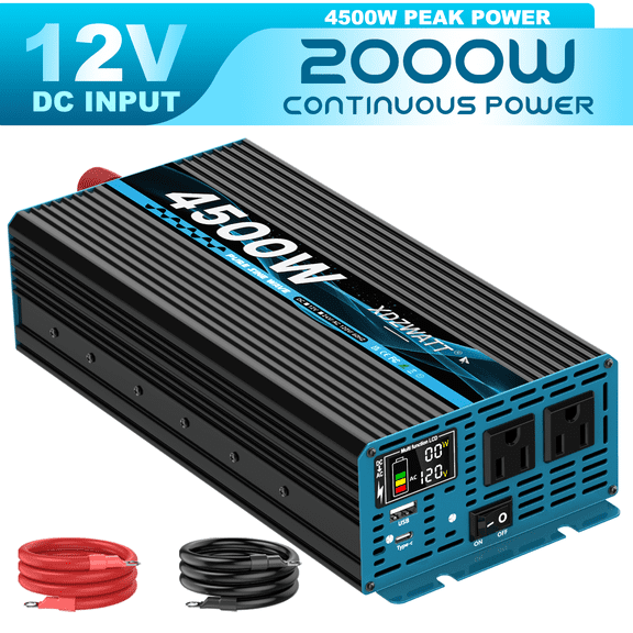 XDZWATT 12V 2200W Continuous 4500W Surge Power Inverter Easy Installation for Car