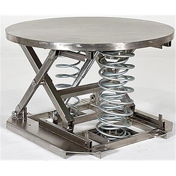 4500 lbs Spring Scissor Table with Solid Steel Top