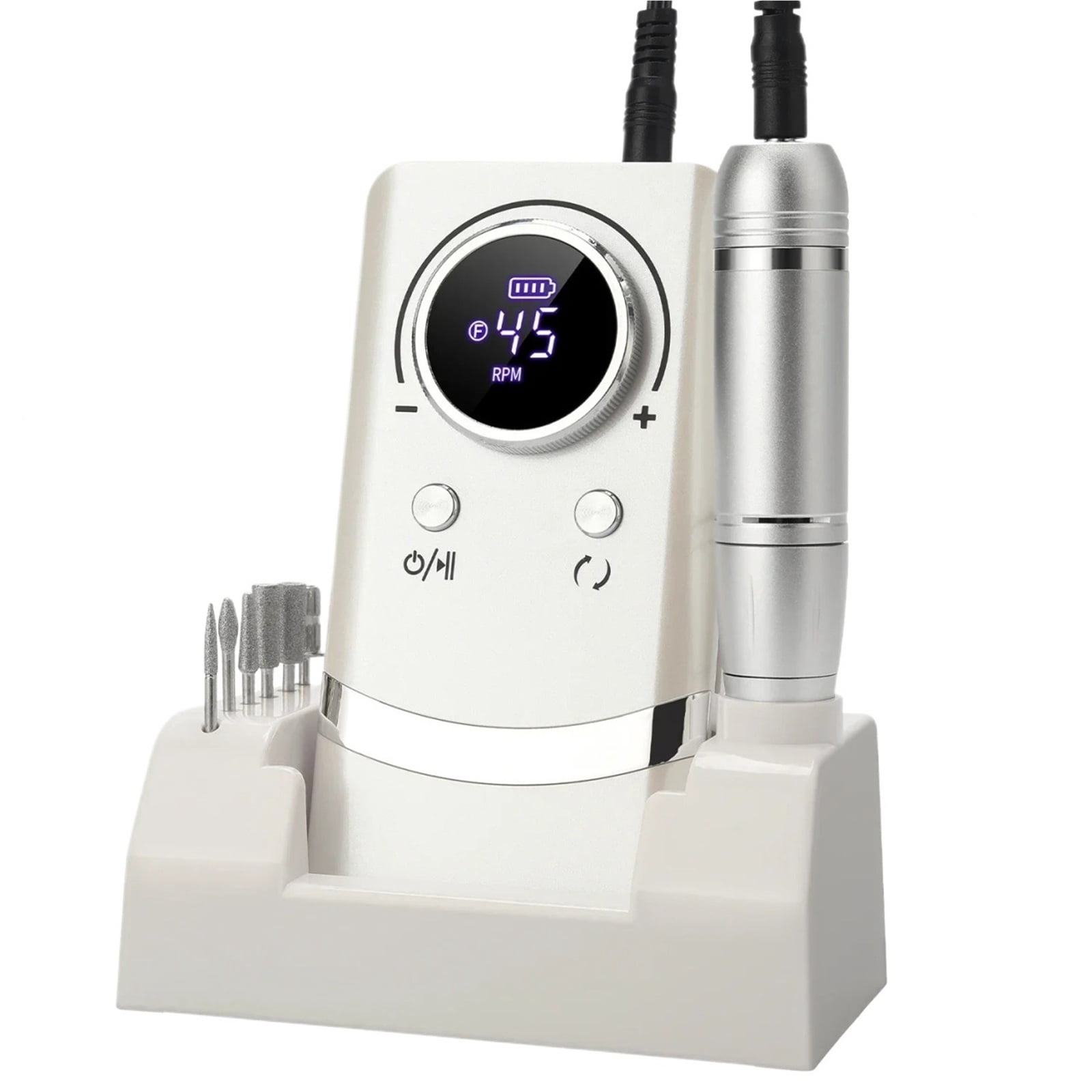45000RPM Electric Nail Drill Machine Professional Nail Drills for Gel Nails Polish Rechargeable Portable Nail File Manicure Tool