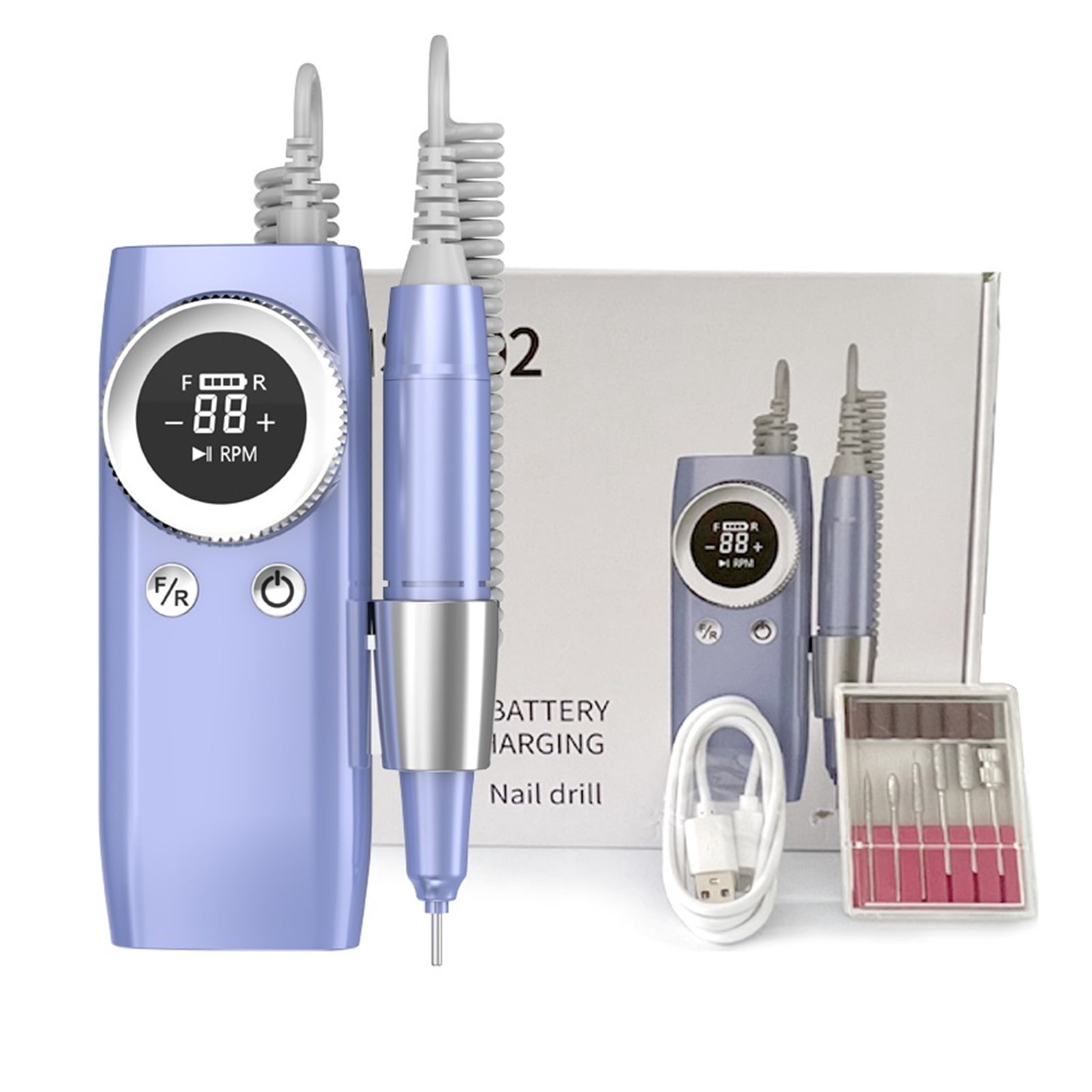 45000RPM Electric Nail Drill Machine, Rechargeable Cordless Electric Nail Sander For Acrylic Gel, Manicure Drill For Nail Salon ,Low Noise