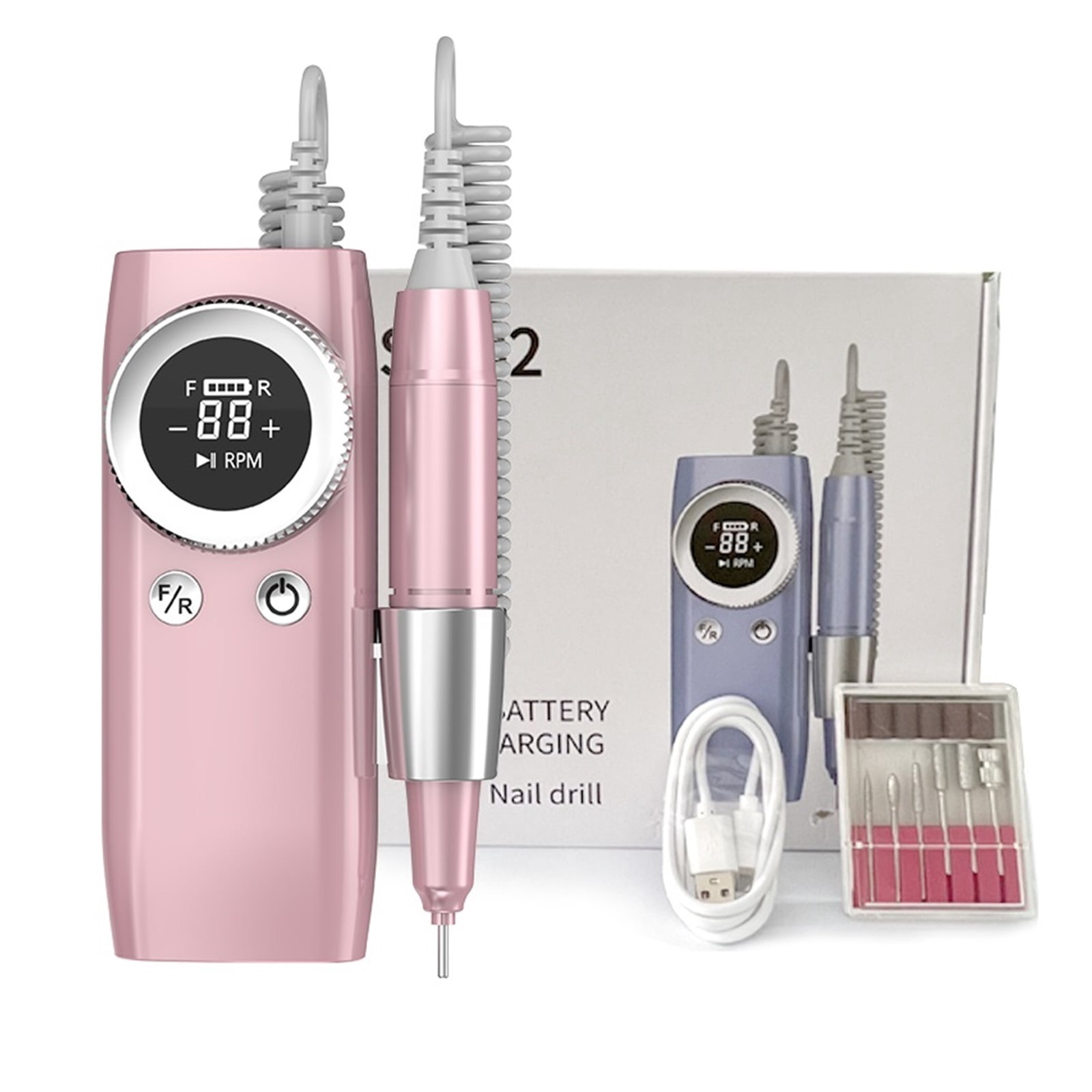 45000RPM Electric Nail Drill Machine, Rechargeable Cordless Electric Nail Sander For Acrylic Gel, Manicure Drill For Nail Salon ,Low Noise