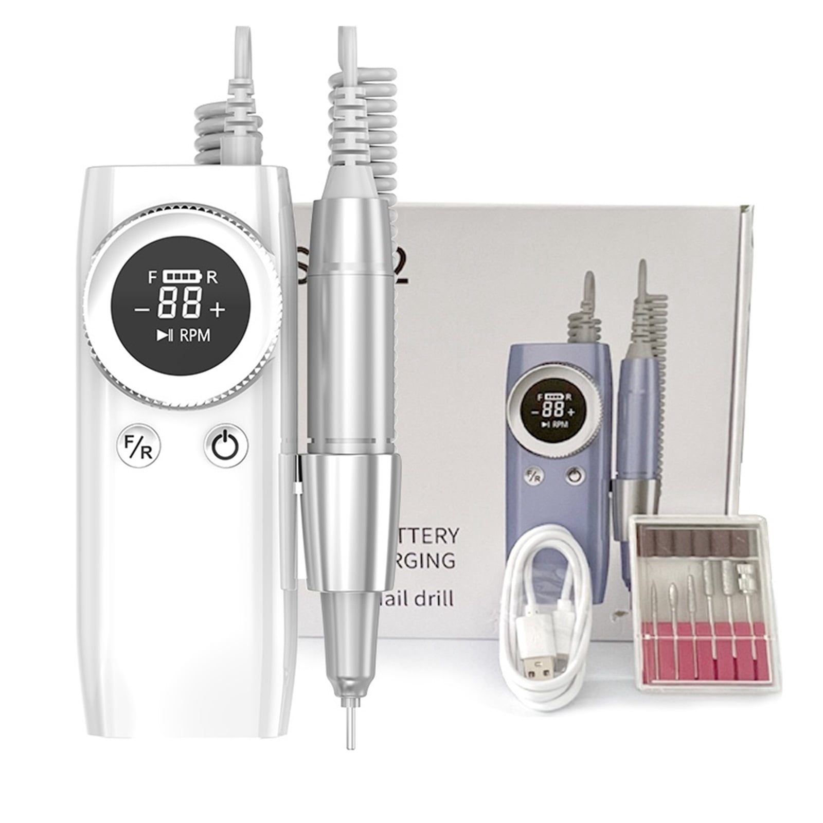 45000RPM Electric Nail Drill Machine, Rechargeable Cordless Electric Nail Sander For Acrylic Gel, Manicure Drill For Nail Salon ,Low Noise