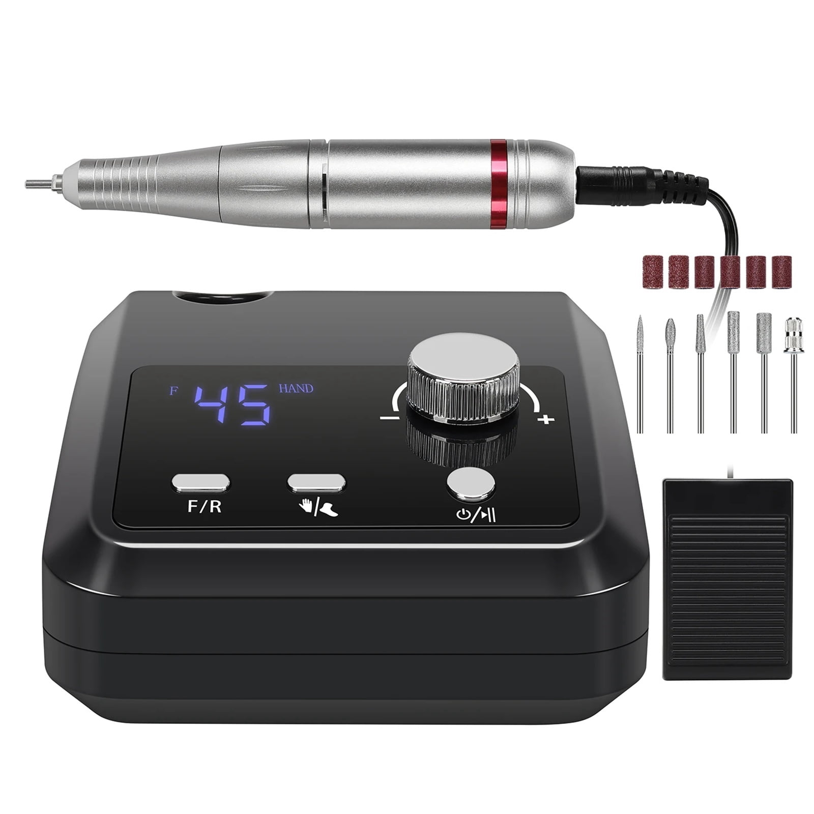 45000RPM Electric Nail Drill Machine for Nails Electric File HD Display Metal Manicure Pen Professional Nail Lathe Sander
