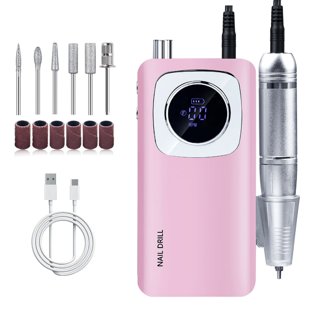 45000RPM Electric Nail Drill Machine with Drill Bits Rechargeable Nail Files