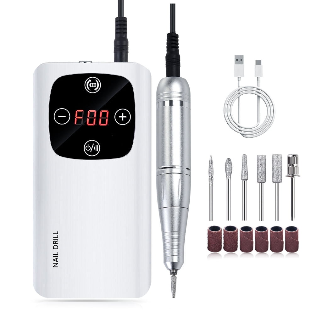 45000RPM Electric Nail Drill Machine with Drill Bits Rechargeable Nail Files
