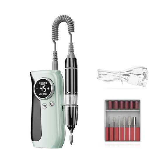45000RPM Nail Drill Electric Manicure Machine With LCD Display, Professional Cordles Nail File Kit For Nail Equipment ,Easy to Operate